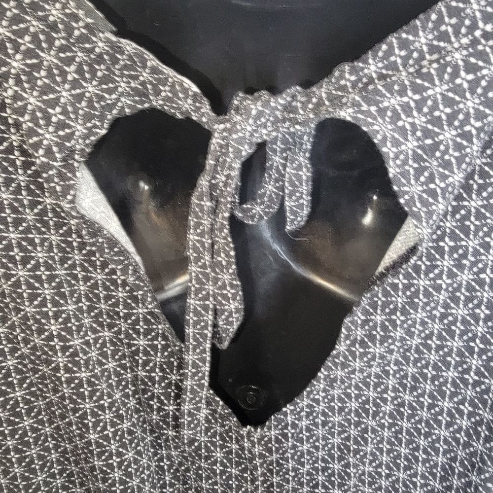 Torrid Border Print Challis Button Front Romper 6… - image 6